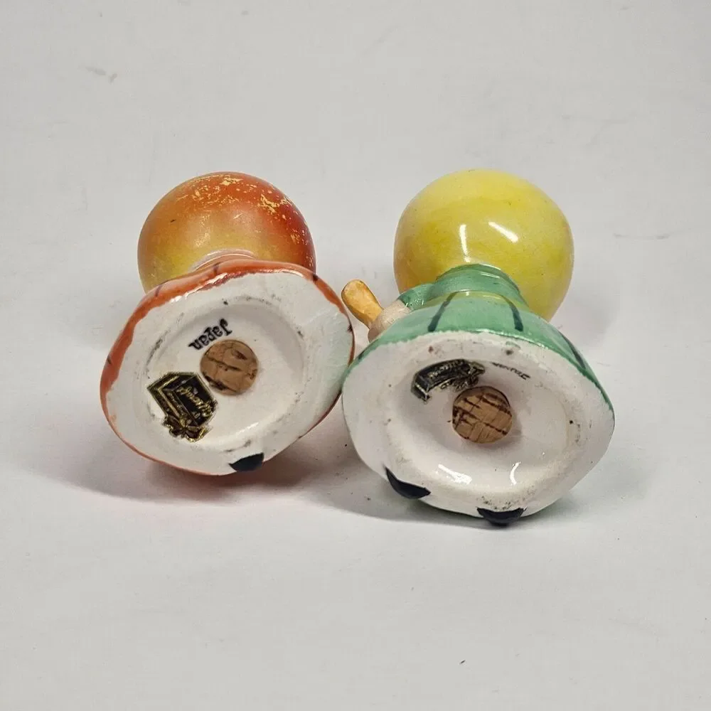 Anthropomorphic Fruit Musicians Salt & Pepper Shakers Pair Vintage Japan Napco